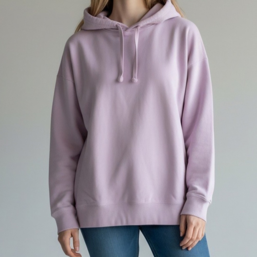 Hanes Originals Lavender Purple Pullover Hoodie Sweatshirt Womens Size Large